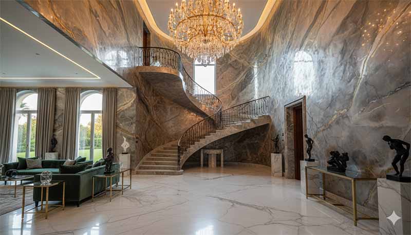 Grand marble entry hall