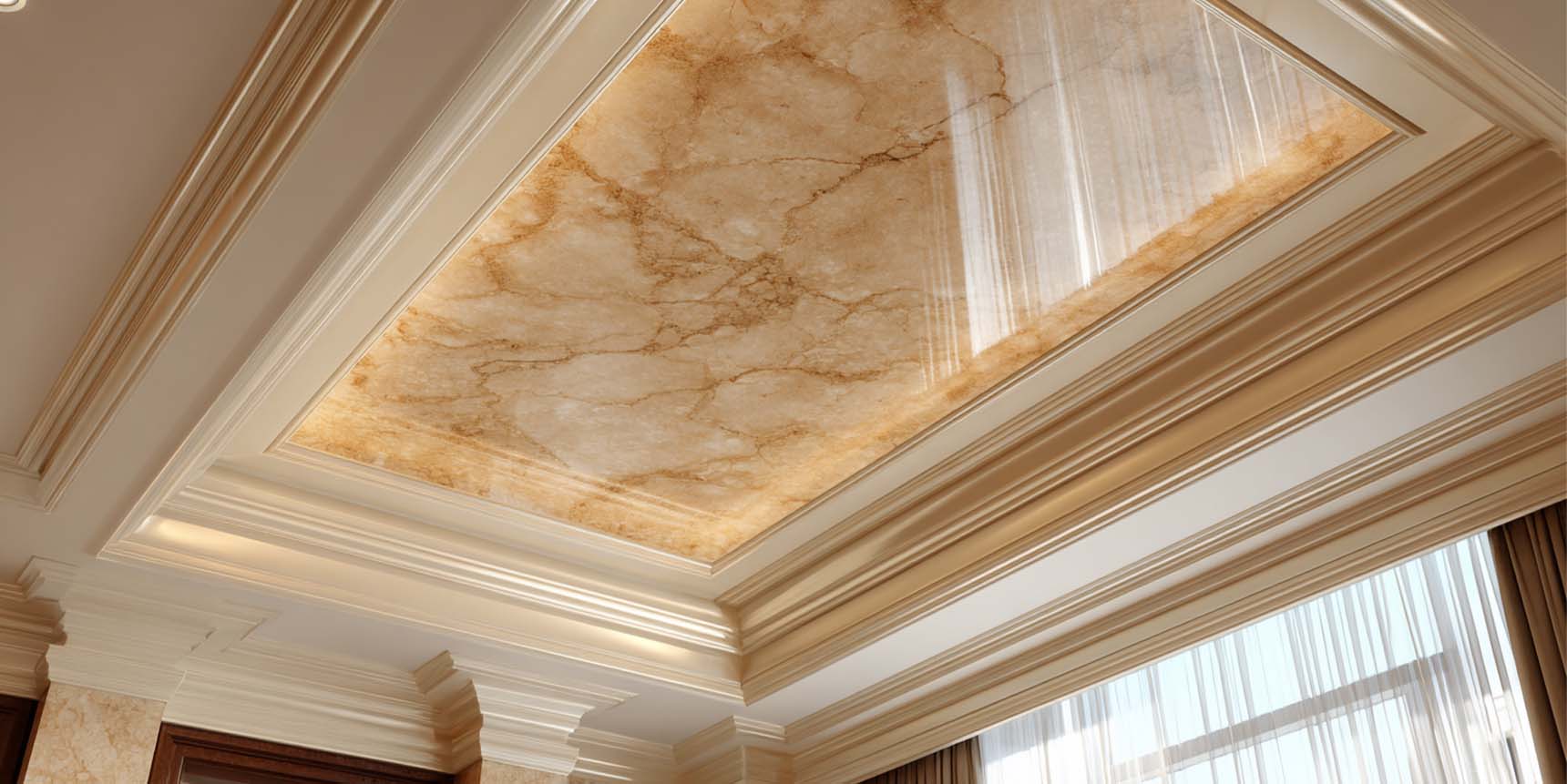 Gilded marble ceiling
