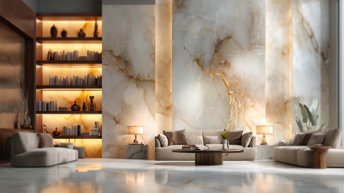 Backlit onyx lounge