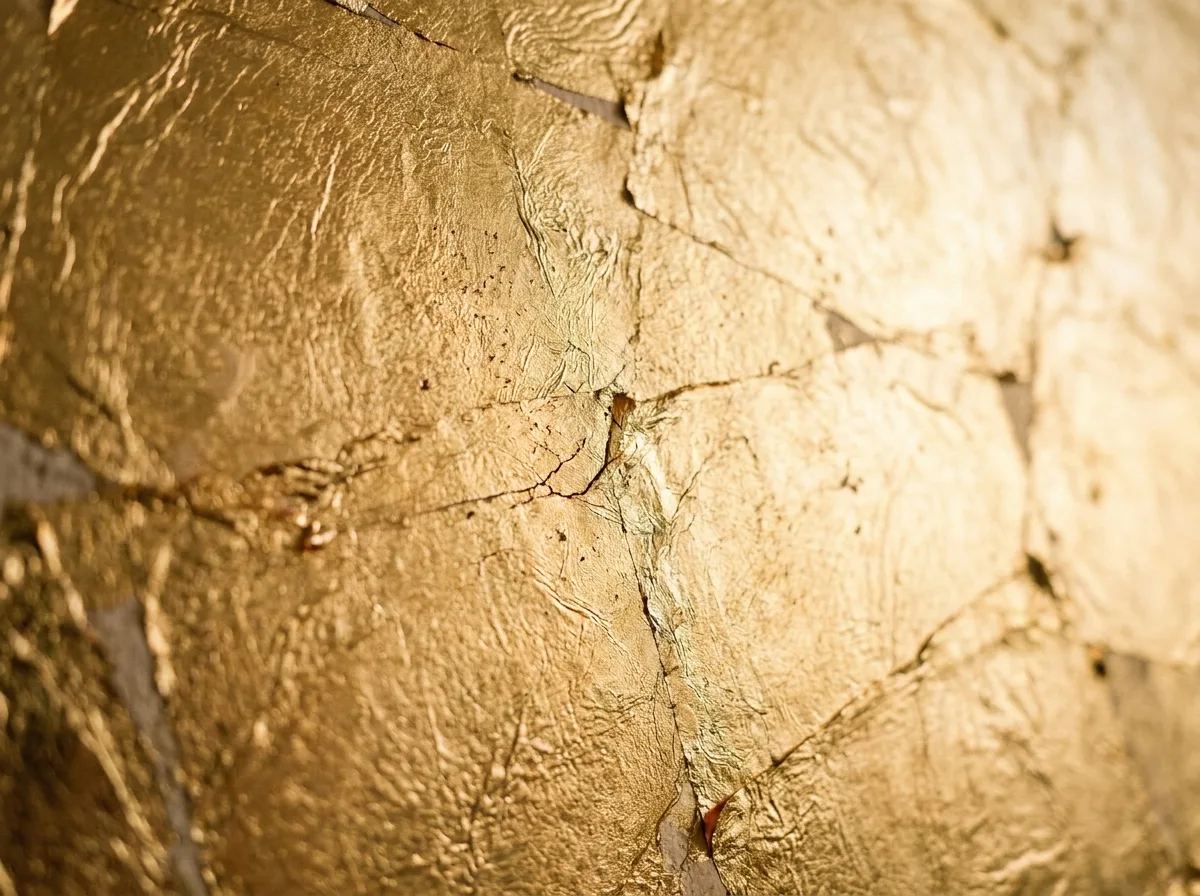 True gold leaf, burnished
