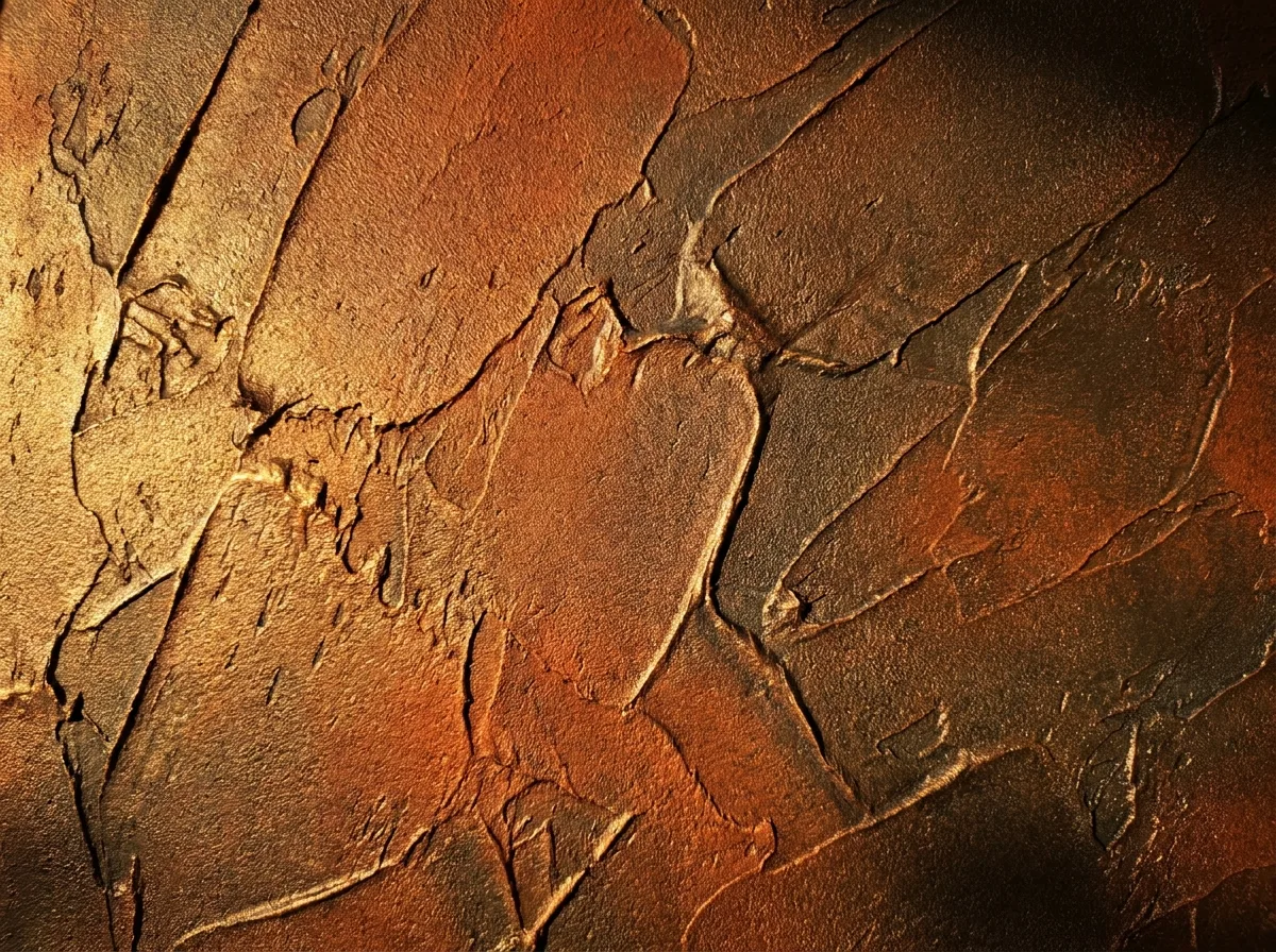 Oxide & bronze relief