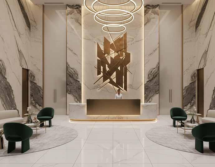 Hospitality lobby concept